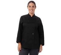 Chef Works Women's Le Mans Chef Coat, Black, Large