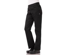 Chef Works Women's Lightweight Slim Chef Pants, Black, M