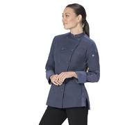 Chef Works Women's Mojave Chef Coat, Airforce Blue, Medium