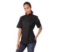 Chef Works Women's Springfield Chef Coat Jacket, Black, 3X-Large