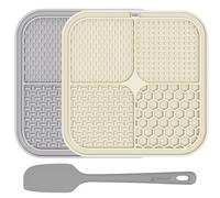 ChefAide 2 Pack Lick Mat for Dogs,Cats,Upgraded 8.5×8.5 inches Licking Mats with Suction Cups,Slow Feeder Licking Pad for Anxiety Relief and Boredom Reducer,Suitable for Dog Training Set 11