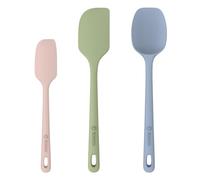ChefAide 3 Pieces Silicone Spatula Set, Food Grade Rubber Spatula, Upgrade Strong Handle with Ergonomic Grip, Heat Resistant for Nonstick Cookware, Cooking Mix