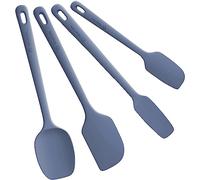 ChefAide 4 Pieces Silicone Spatula Set, Food Grade Rubber Spatula, Upgrade Strong Handle with Ergonomic Grip, Heat Resistant for Nonstick Cookware, Cooking