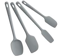 ChefAide 4 Pieces Silicone Spatula Set, Food Grade Rubber Spatula, Upgrade Strong Handle with Ergonomic Grip, Heat Resistant for Nonstick Cookware, Cooking