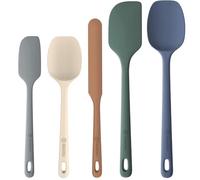 ChefAide 5 Pieces Silicone Spatula Set, Food Grade Rubber Spatula, Upgrade Strong Handle with Ergonomic Grip, Heat Resistant Up to 600°F for Nonstick Cookware, Cooking