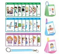CHEFAN 120 PCS Autism Communication Cards for Speech Delay Non Verbal Children and Adults,Special Needs Visual Aid Language Learning Cue Cards Special Ed Feelings Emotions Flash Cards