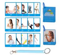 CHEFAN Vocabulary Builder Flash Cards, 62 Action Verbs for Kids & Adults, Educational Flash Cards for ESL, Speech Therapy & Home Schooling