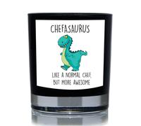 Chefasaurus, Like A Normal Chef But More Awesome Dinosaur 20cl Candle 60 SECOND MAKEOVER Black One Size