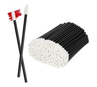 ChefBee 200PCS Lip Gloss Applicators Disposable, Lint Free Lip Brush Lipstick Applicator Wands, Beauty Tool Kits Black