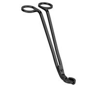 CHEFBEE Candle Wick Trimmer, Polished Stainless Steel Wick Clipper Cutter, Scissors, Reaches Deep Into Candles to Cut Spent Cord, Allow Cleaner Burn and Prevent Soot Buildup (Black)