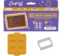 Chefclub Kids - Chocolate Biscuits Kit - chocolate silicone mould - rectangulat cookie cutter