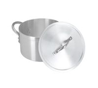 Chefest Heavy Duty Aluminium Boiling Pot with Lid | 4L-65L Cooking Stock Pot | Ground Base Cookware for Home, Outdoor, Catering & Commercial Use by Chefline (50cm (65.0 Litre))