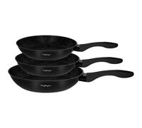 Cheffinger 3-Piece Frying Pan Set with Marble Effect Coating and Non-Stick Layer