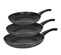 Cheffinger Frying Pan Trio 20 / 24 / 28 cm Marble Coated with Soft-Grip Handle