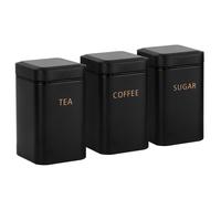 Cheffinger Set of 3 Boxes for Tea Coffee Sugar 9x14.5cm Airtight