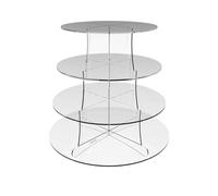 Chefkit Acrylic Cupcake Stand Display - Round (Clear, 4 tier)
