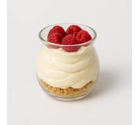 Chefline Reusable Round Belly Dessert Jar 147ml (5fl oz) Hard Plastic Mousse Cup, Food Grade Serving Bowl for Pudding, Parfait, Jelly, Tiramisu, Wedding & Party Buffet (20)