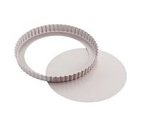 CHEFMADE 9.5-Inch Round Tart Pan with Removable Loose Bottom, Non-Stick Carbon Steel Quiche Pan for Oven Baking (Champagne Gold)