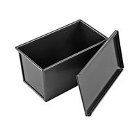 CHEFMADE Bread Loaf Pan with Lid, Nonstick 0.99Lb Dough Capacity Rectangle Flat Toast Box for Oven Baking