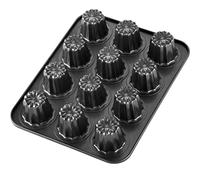 CHEFMADE Canele Cake Pan, Nonstick 12 Cavity Canele Muffin Bakeware