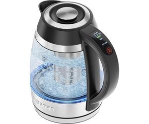 Chefman 1.8L Glass Electric Kettle 1500W, Temperature Control, Fast Boil