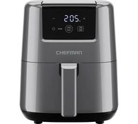 Chefman 2L Mini Air Fryer - Digital Space-Saving Compact Air Fryer with Nonstick and Dishwasher Safe Basket, Quick & Easy Meals in Minutes, Features Digital Timer and Shake Reminder - Grey