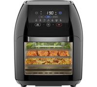 CHEFMAN 5 in 1 Air Fryer Oven with Rotisserie, 10L 1800W, 17 Presets Air Fry, Dehydrator, Roast, Bake, Family Size Large Air Fryer with Auto Shutoff and View Window, Black