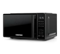 Chefman Countertop Microwave Oven 20L, 700 Watts with 10 Power Levels, 3 Cooking Presets with One-Touch Express Cook, Child Safety Lock, & Mute Button - Black