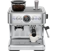 Chefman Crema Supreme 15 Bar Espresso Machine with Milk Frother, Barista Steam Wand, Professional Coffee Maker with Coffee Grinder, 30 Grind Settings, 3L Removable Water Tank - Stainless Steel