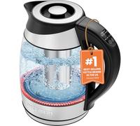 Chefman Electric Kettle w/Temperature Control, Removable Tea Infuser, 5 Presets LED Indicator Lights, 360° Swivel Base, BPA Free, Stainless Steel, 1.8 Liters