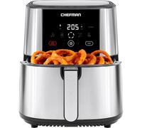 Chefman TurboFry® Touch Air Fryer, XL 7.5 Litre Family Size, 1800W Power, 4 Presets, Uses No Oil, Nonstick Dishwasher-Safe Parts, Automatic Shutoff, Stainless Steel, Uk