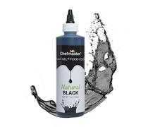 Chefmaster Black Natural Food Coloring | Plant-Based Dye for Icing, Fondant, Mousse, Pudding | Decorating Non-Bake Desserts | Easy-to-Use | Manufactured in the USA | 7 oz