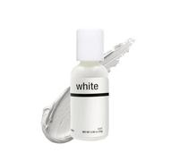 Chefmaster Bright White Liqua-Gel® Food Coloring | Vibrant Color | Professional-Grade Dye for Icing, Frosting, Fondant | Baking & Decorating | Fade-Resistant | Easy-to-Use | Made in USA | 0.70 oz
