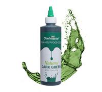 Chefmaster Dark Green Natural Food Coloring | Plant-Based Dye for Icing, Fondant, Mousse, Pudding | Decorating Non-Bake Desserts | Easy-to-Use | Manufactured in the USA | 7.5 oz