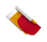 Chef'n 108-667-226 Pastrio Bench Scraper and Chopper Set, Stainless Steel, Red