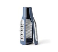Chef'n 3-in-1 Box Grater and Hand Held Cheese Grater, Stainless Steel, Blue