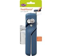 Chef'n FreshForce Compact Can Opener, Durable Stainless Steel Space Saving Tin Opener, Blue, 18.5 cm