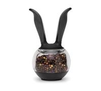 Chef'n PepperBall Pepper Grinder, One Handed Refillable Pepper Mill, Adjustable from Ultra-Fine to Coarse, 8 x 8 x 15 cm, Black