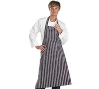 CHEFS BUTCHERS BIB APRON NAVY / WHITE 34X40