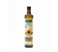 CHEFS & CO Organic Sunflower Oil | Plant-Based Oil | Ideal for Baking, Sautéing & Dressings(COLD PRESSED, 750ml (Pack of 1))