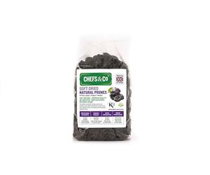CHEFS & CO Soft Dried Prunes (pitted) | Whole Dried Fruits | Healthy Snack | Vegan & Vitamins Retained | Unsorbated | No Added Sugar (NATURAL, 750 g (Pack of 1))