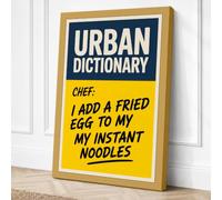 Chef's Definition Typography Canvas Wall Art Print 24x16 Inch (61 x 41 cm)