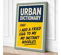 Chef's Definition Typography Canvas Wall Art Print 36x24 Inch (91 x 61 cm)