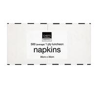 Chef's Essentials 500 Napkins 1 Ply Luncheon 30cm x 30cm (Pack of 10 x 500)