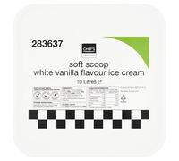 Chef's Essentials Soft Scoop White Vanilla Flavour Ice Cream 10 Litres | Case of 2
