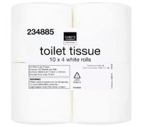 Chef's Essentials Toilet Tissue 40 White Rolls x Case of 1