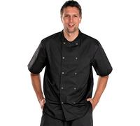 CHEFS JACKET SHORT SLEEVE BLACK XL
