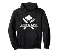 Chef's Kiss Chef Hat Fork Knife Delicious Men Women Adults Pullover Hoodie