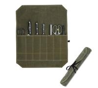 Chefs Knife Roll Bag,7 Slots Waxed Canvas Knife Bags,Chef Knife Roll Bag Storage for Traveling Camping Hiking Home Kitchen