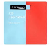 Chef's Larder 125 2 Ply Red Napkins 40cm Square